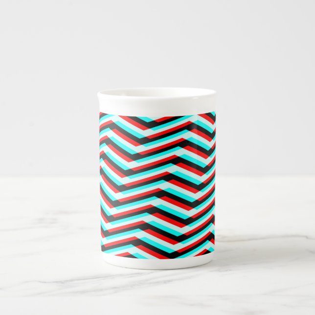 Caneca De Porcelana Falha de Chevron (Frente)