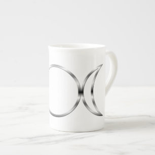 Caneca De Porcelana Falln Pagan Triple Goddese Symbol