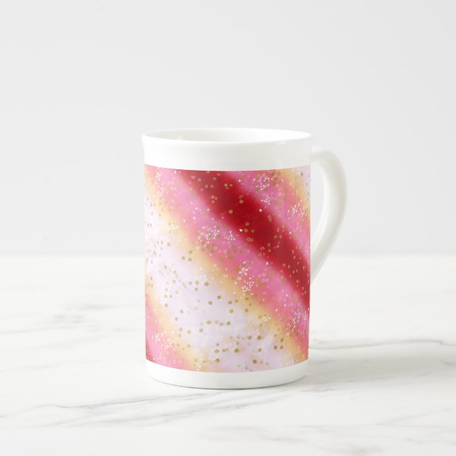 Caneca De Porcelana Falln Pink Sakura Sunrise (Frente Esquerda)