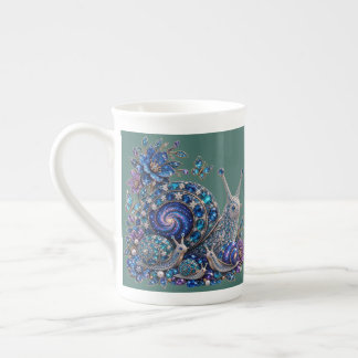 Caneca De Porcelana Família de Caracol de Cristal Celestial – Galáxia