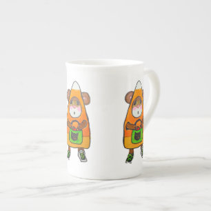 CANECA DE PORCELANA FANTASIA DE MILHO DOCE DE HALLOWEEN CAMUNDONGO