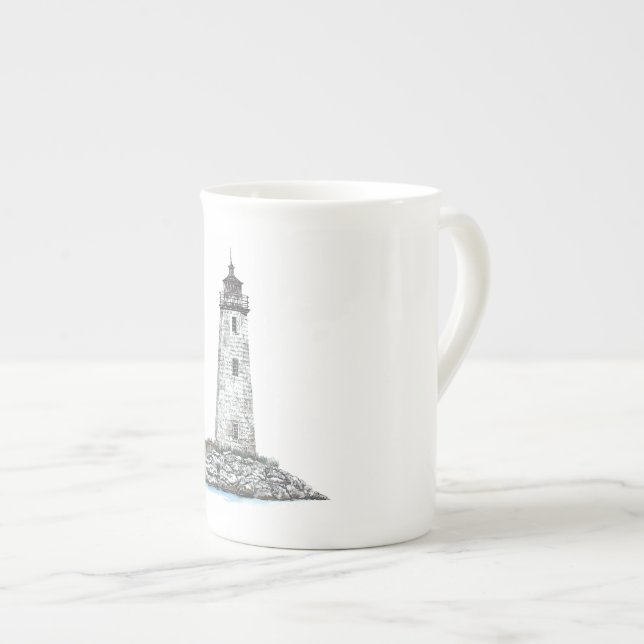 Caneca De Porcelana Farol de conforto de novo ponto (Frente Esquerda)
