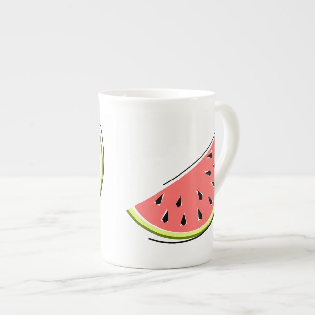 Caneca De Porcelana Fatia de melancia 2 (Frente Esquerda)