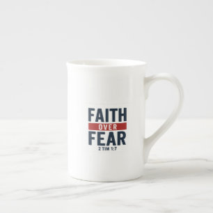 Caneca De Porcelana Fé Sobre o Medo – 2 Timóteo 1:7