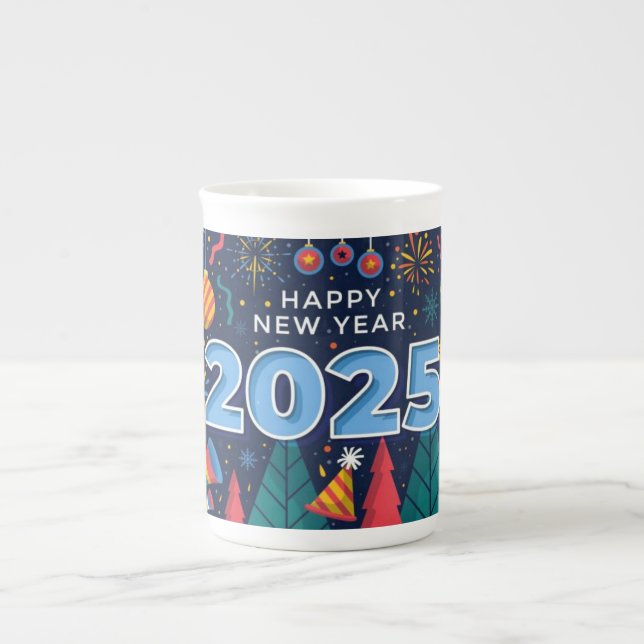 Caneca De Porcelana Feliz ano novo 2025 Mugs & Cups (Frente)