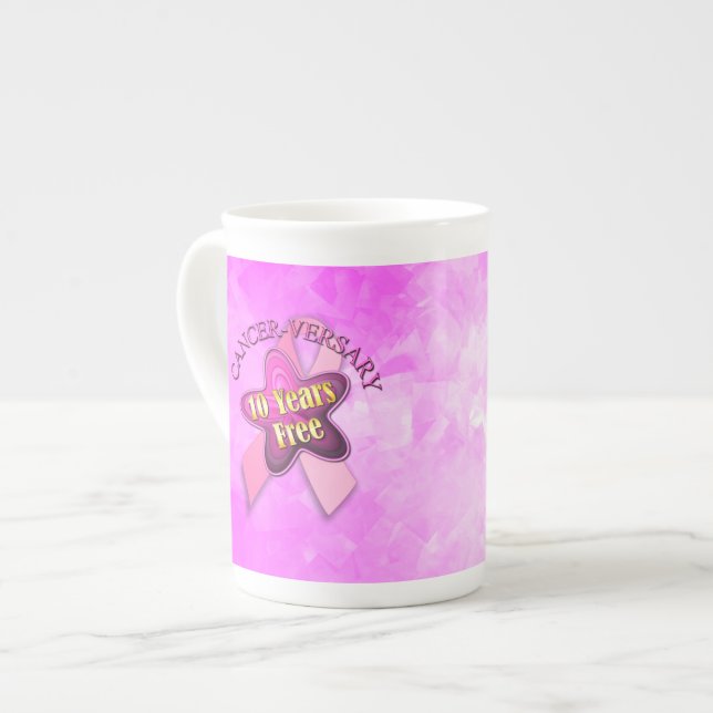 Caneca De Porcelana Feliz Cancer (Frente Esquerda)