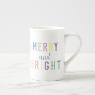 Caneca De Porcelana Feliz e Natal brilhante