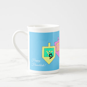Caneca De Porcelana Feliz Hanukkah Inglês Hebraico