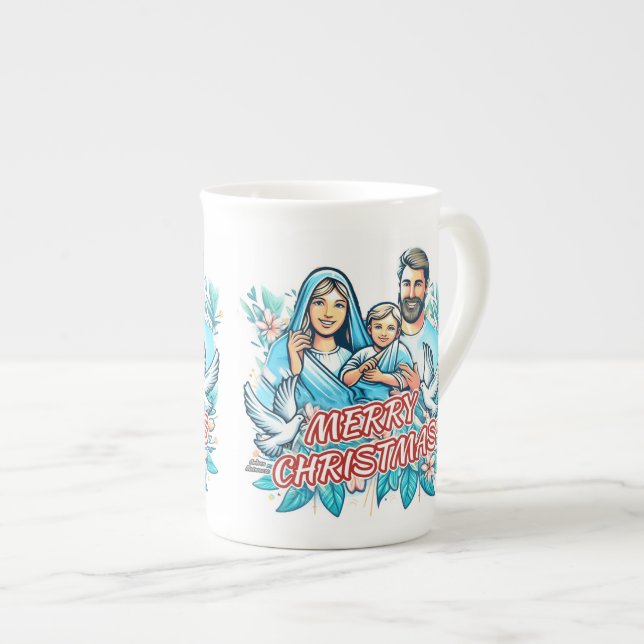 Caneca De Porcelana Feliz Natal (Frente Esquerda)