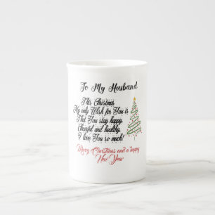 Caneca De Porcelana Feliz Natal para o meu marido