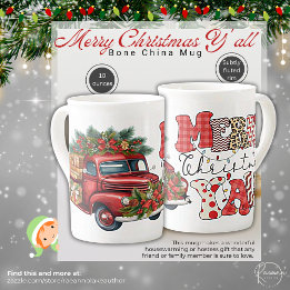 Caneca De Porcelana Feliz Natal Vocês todos Ossos China Mug