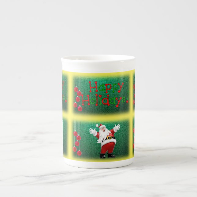 Caneca De Porcelana Feriados Felizes de Natal (Frente)