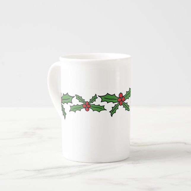 Caneca De Porcelana Férias Holly (Frente Esquerda)