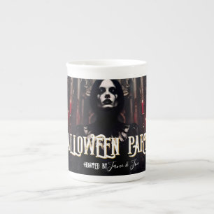 Caneca De Porcelana Festa de Halloween – Convite Sombrio Gótico