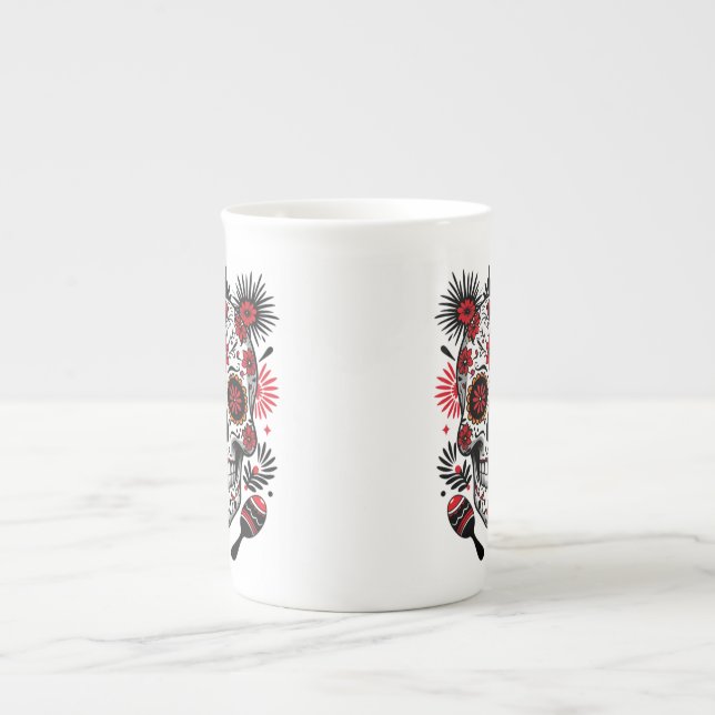 Caneca De Porcelana Fiesta Skull Vibes 2 (Frente)