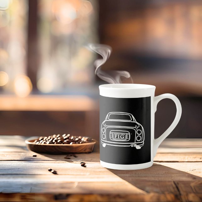 Caneca De Porcelana Figuras Monograma em Tóquio Bíbaro Carro Espresso (Figaro Bone China Mug for teas or coffees. Add your initials!)