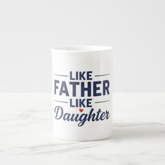 Caneca De Porcelana Filha Igual ao Pai Design de Texto