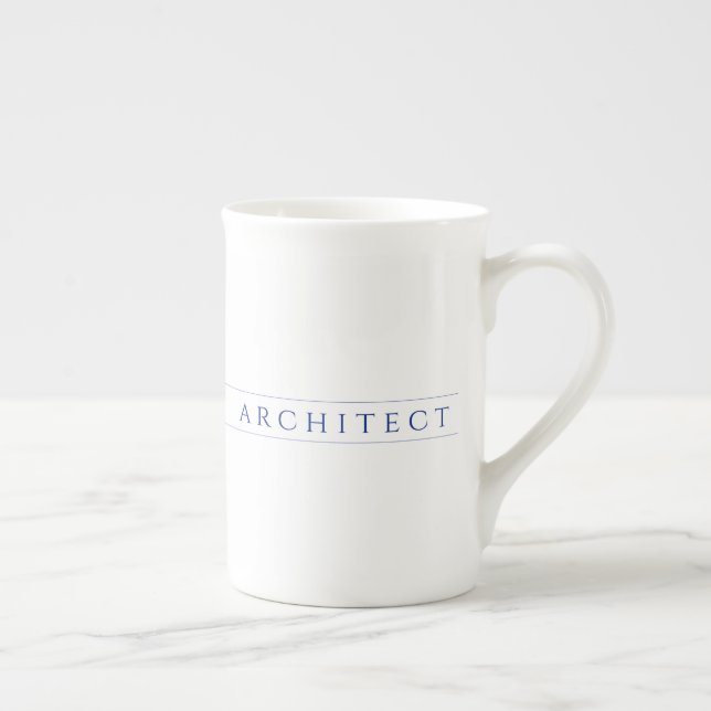 Caneca de porcelana fina ARCHITECT / Azul-marinho (Direita)