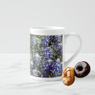 Caneca de porcelana fina Bluebonnets Selvagens do