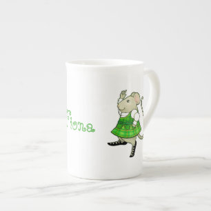 Caneca de porcelana fina IRISH JIG MOUSE + Texto
