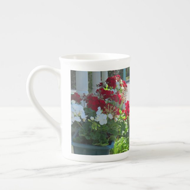 Caneca De Porcelana Flor Box Geraniums - Martha's Vineyard (Esquerda)