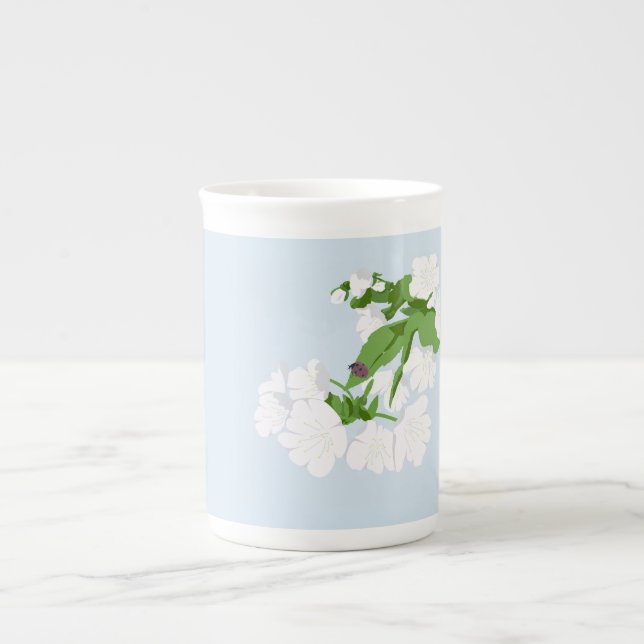 Caneca De Porcelana Flor de cerejeira (Frente)