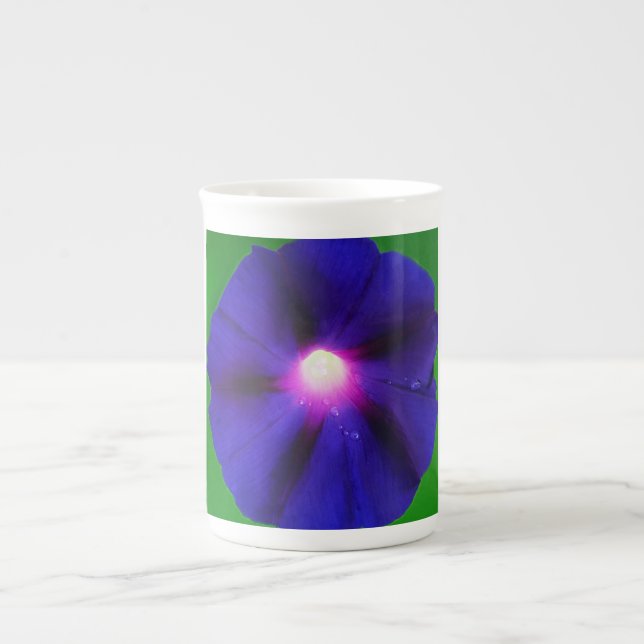 Caneca De Porcelana Flor de Ipoméia Roxa  (Frente)