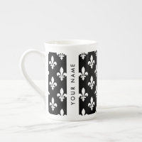 Flor de Lis, Branco sobre Preto, Branco, Seu Nome