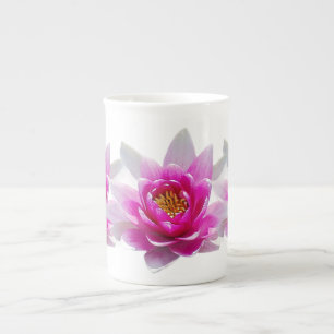 Caneca De Porcelana Flor de lótus cor-de-rosa