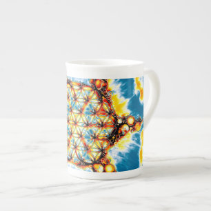 Caneca De Porcelana Flor De Vida - Maneiras Coloridas 5
