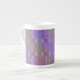 Caneca De Porcelana Flor de Vida - padrão de granulação do selo 3