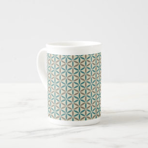 Caneca De Porcelana Flor de Vida - padrão do selo - BG 1