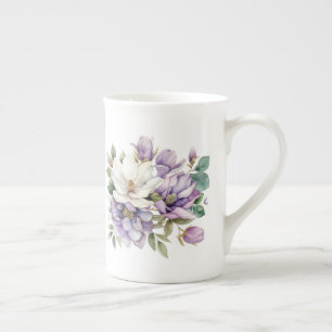 Caneca De Porcelana Floral