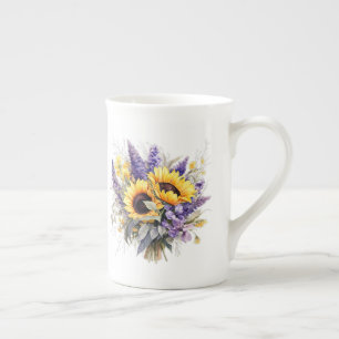 Caneca De Porcelana Floral