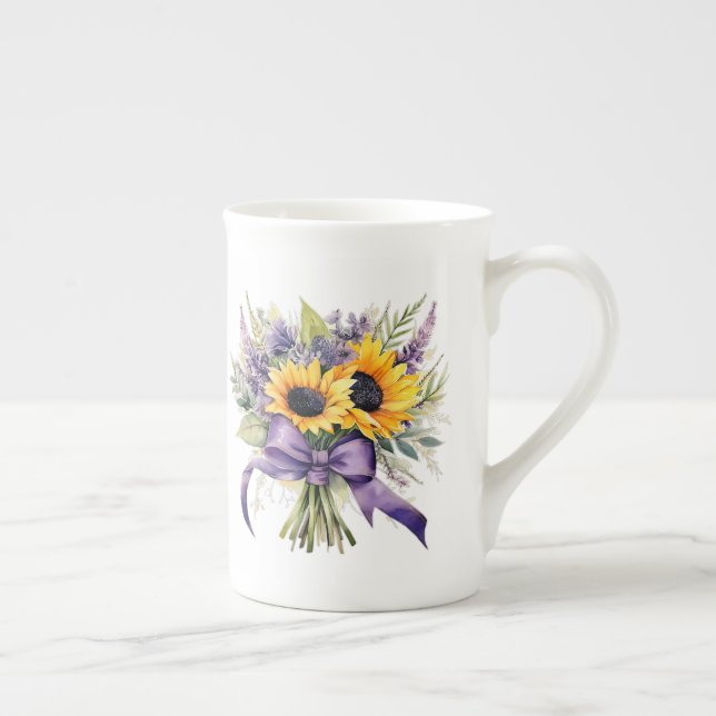 Caneca De Porcelana Floral  (Direita)