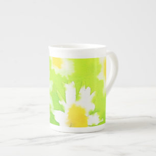 Caneca De Porcelana Floral Daisy Bone China Mug