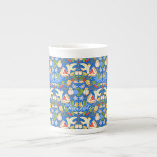 Caneca De Porcelana Floral de frutado giro e colorido personalizado