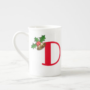 Caneca De Porcelana Floral Personalizado Osso China Cama de Natal