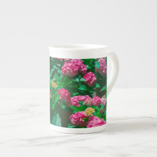 Caneca De Porcelana Flores de Helleborus Rosa de Natal