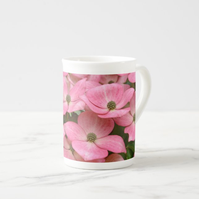 Caneca De Porcelana Flores de madeira-de-rosa-kousa (Frente Esquerda)