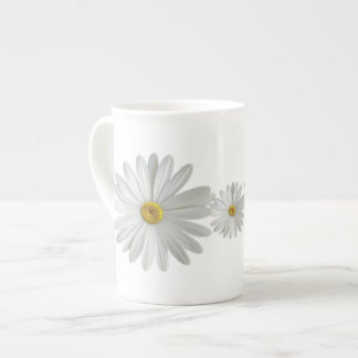 Caneca De Porcelana Flores de Marguerite Branca