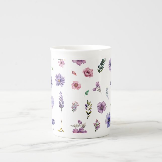 Caneca De Porcelana Flores de primavera, cascata de caserna (Frente)