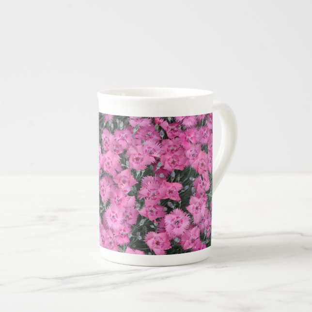 Caneca De Porcelana Flores finas e doces (Frente Esquerda)
