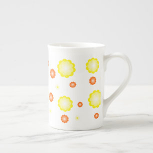 Caneca De Porcelana Flores margaridas bonitas coloridas Daisy