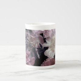 Caneca De Porcelana Flores Noturnas