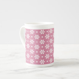 Caneca De Porcelana Flowers, Dots & Sparkles-Magenta