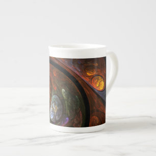 Caneca De Porcelana Fluid Connection Abstrato Art