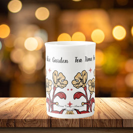 Caneca De Porcelana Fofo-cortado: 'CHÁ NO JARDIM' PERSONALIZAR
