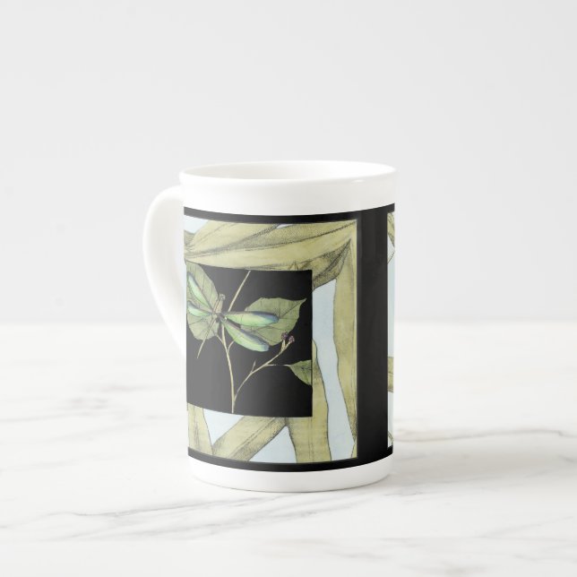 Caneca De Porcelana Folgas com Interesse de Dragonfly por Jennifer Gol (Frente Esquerda)