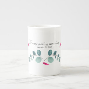 Caneca De Porcelana Folha de folha de floresta selvagem